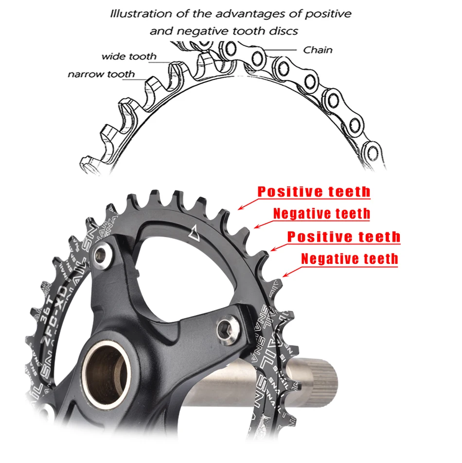 GOLDIX 104BCD Wide and Narrow Teeth Bicycle Crankset 170/175mm Crank Round/Oval Chain Ring 32T/34T/36T/38T Bicycle Crankset