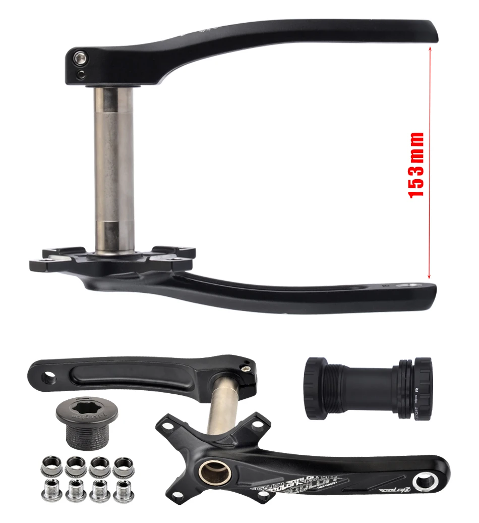 GOLDIX 104BCD Wide and Narrow Teeth Bicycle Crankset 170/175mm Crank Round/Oval Chain Ring 32T/34T/36T/38T Bicycle Crankset