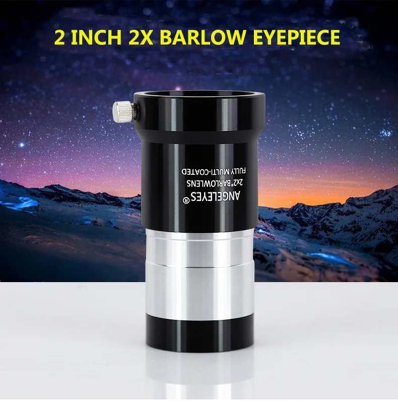 Angeleyes-Professional Telescope Eyepiece, 2 in, 2x Barlow Lens, Eyepiece, Astronomical Accessories