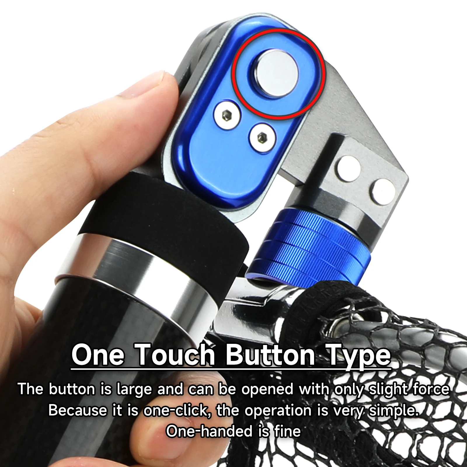 SANLIKE Fishing Landing Net Adapter Aviation Aluminum Dip Net Folding Joint 1/2inch Standard Head Connector Fishing Tool