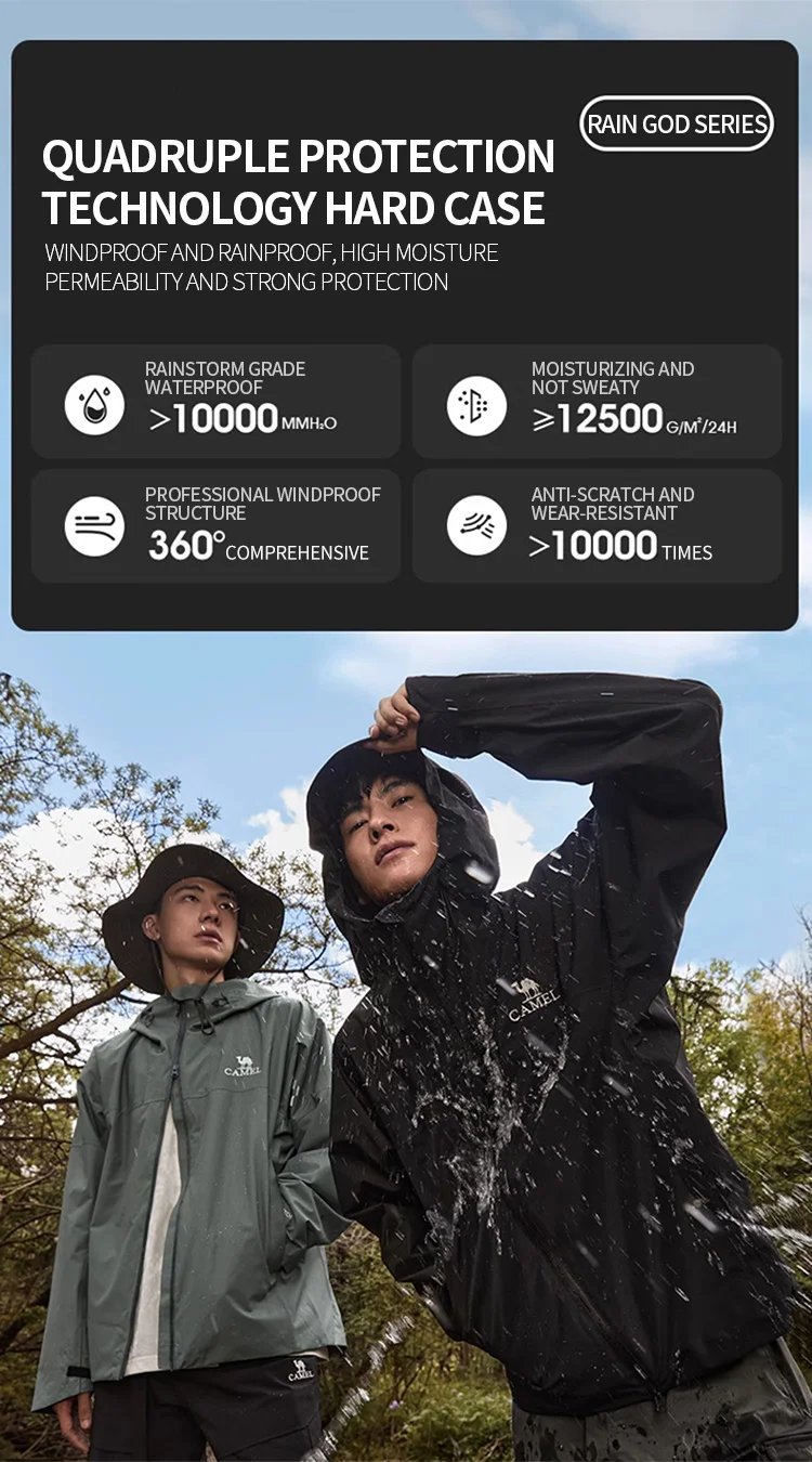 GOLDEN CAMEL Outdoor Hiking Jackets Windbreakers Waterproof Jacket for Men 2023 Autumn Men's Winter Coats Travel Cycling Clothes