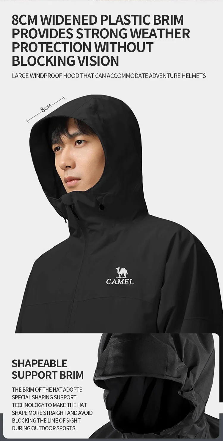 GOLDEN CAMEL Outdoor Hiking Jackets Windbreakers Waterproof Jacket for Men 2023 Autumn Men's Winter Coats Travel Cycling Clothes