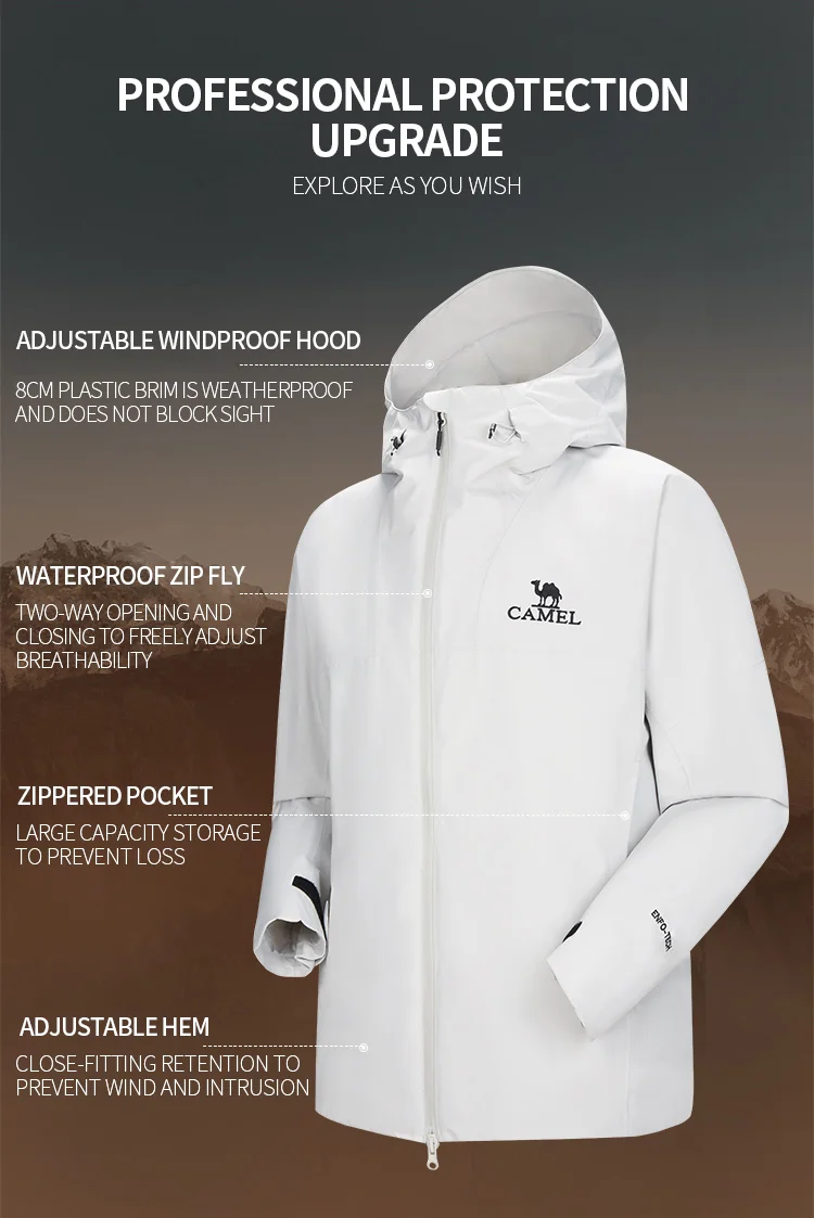 GOLDEN CAMEL Outdoor Hiking Jackets Windbreakers Waterproof Jacket for Men 2023 Autumn Men's Winter Coats Travel Cycling Clothes