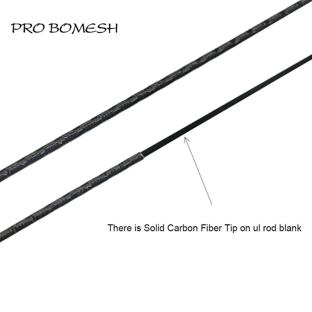 Pro Bomesh 1 Set 1.68m UL L 2 Section X-ray Wrapping Carbon Fiber Travel Rod Blank DIY Rod Building Component Cane