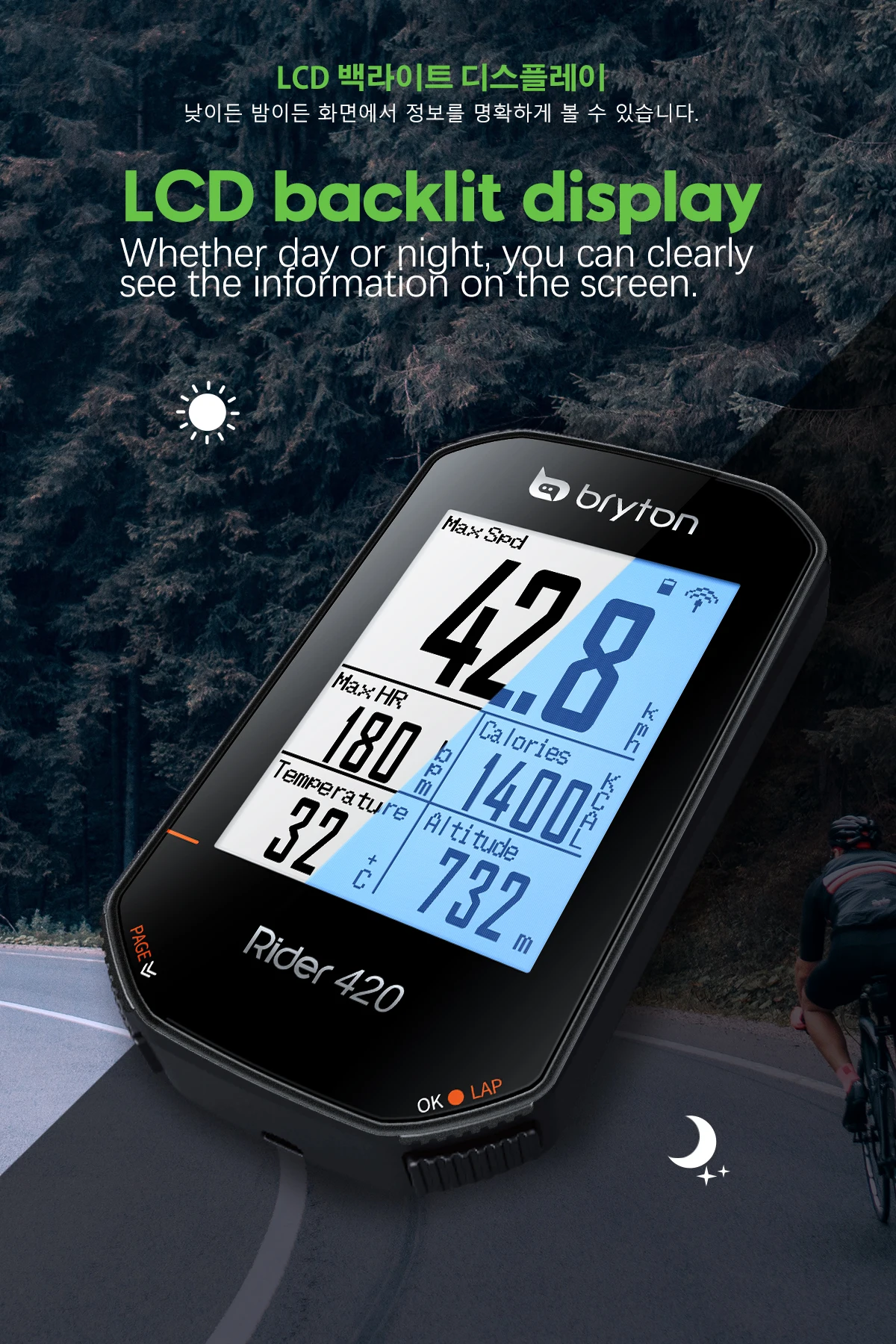 Bryton Rider 420E/420T/320E GPS Cycling Computer Enabled Bicycle Rider Bryton Mount Waterproof Wireless Speedometer New 2021
