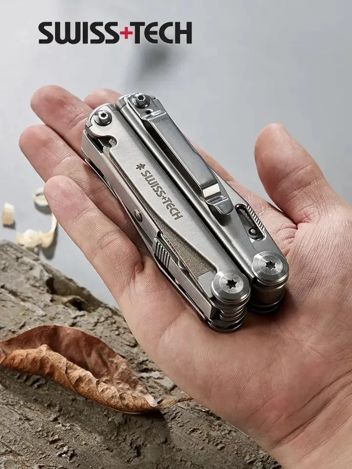 SWISS TECH 18in1 Multitool Dolding Pliers Camping Supplies Tactical Survival Hunting Outdoor Hiking Nature Hike EDC