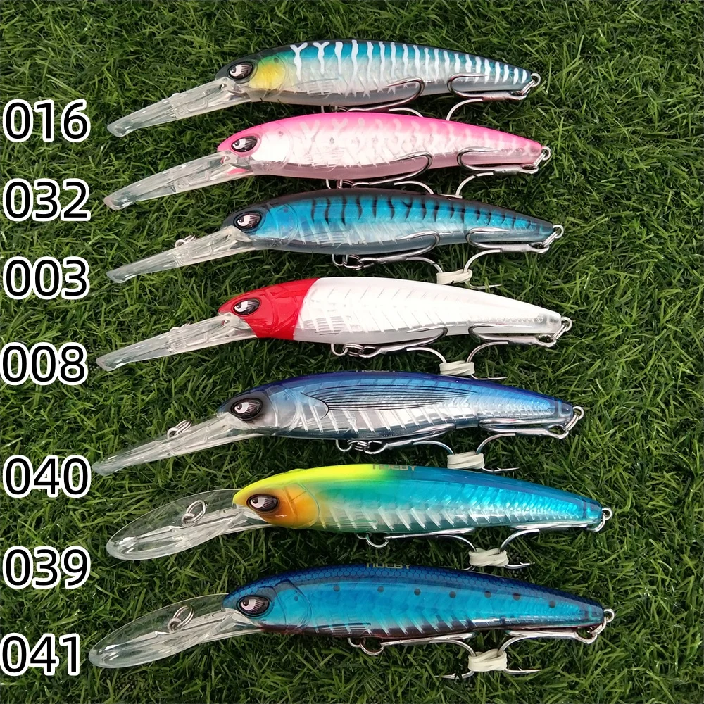 Noeby 2pcs 47g 94g Deep Diving Large Minnow Lure Artificial Wobbler Hard Bait Crankbait Sea Bass Pike Perch Fishing Tackle