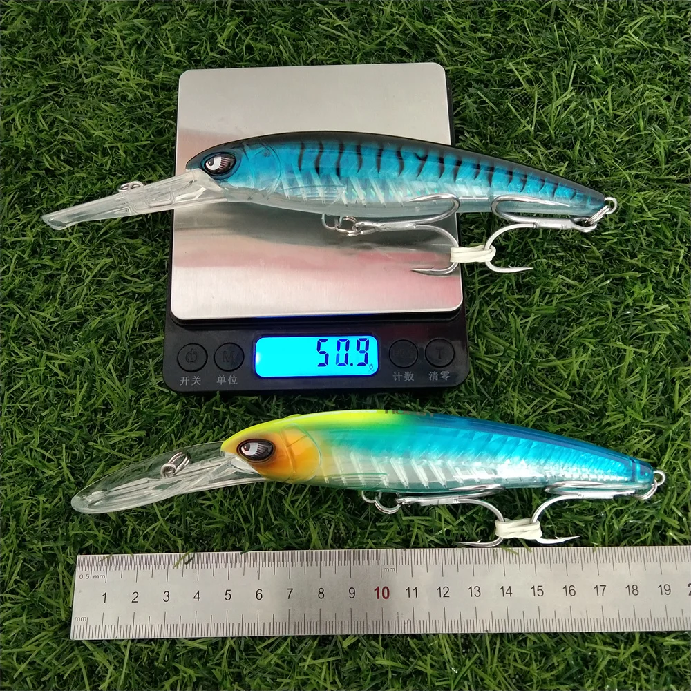 Noeby 2pcs 47g 94g Deep Diving Large Minnow Lure Artificial Wobbler Hard Bait Crankbait Sea Bass Pike Perch Fishing Tackle