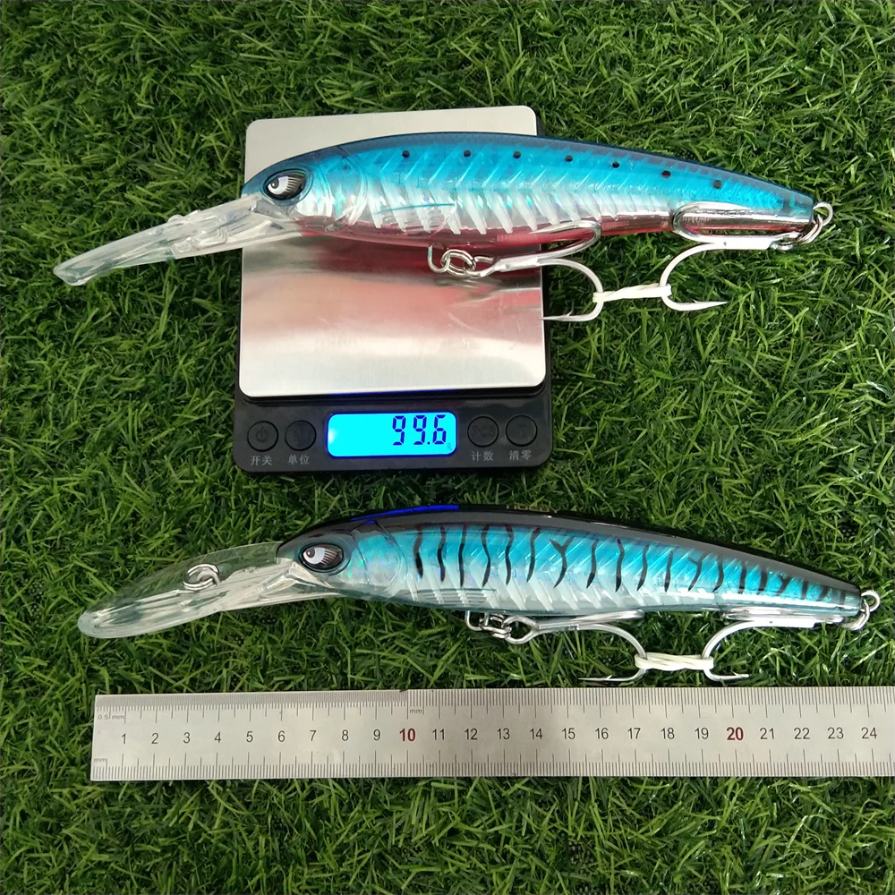 Noeby 2pcs 47g 94g Deep Diving Large Minnow Lure Artificial Wobbler Hard Bait Crankbait Sea Bass Pike Perch Fishing Tackle