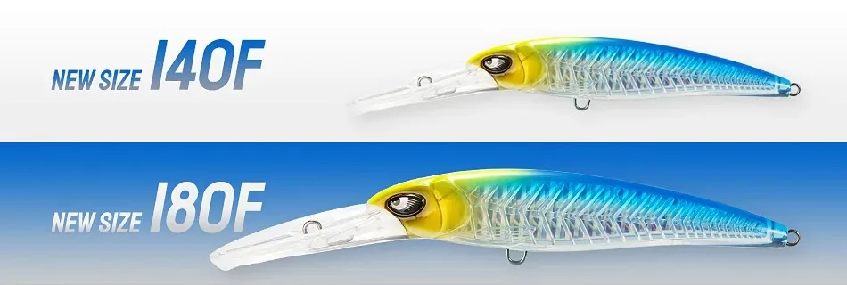Noeby 2pcs 47g 94g Deep Diving Large Minnow Lure Artificial Wobbler Hard Bait Crankbait Sea Bass Pike Perch Fishing Tackle