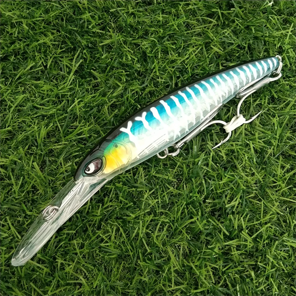 Noeby 2pcs 47g 94g Deep Diving Large Minnow Lure Artificial Wobbler Hard Bait Crankbait Sea Bass Pike Perch Fishing Tackle