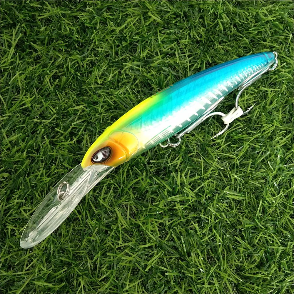 Noeby 2pcs 47g 94g Deep Diving Large Minnow Lure Artificial Wobbler Hard Bait Crankbait Sea Bass Pike Perch Fishing Tackle