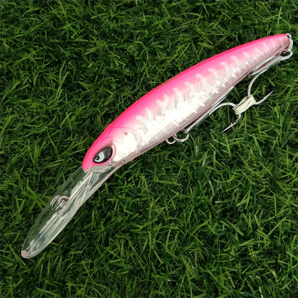 Noeby 2pcs 47g 94g Deep Diving Large Minnow Lure Artificial Wobbler Hard Bait Crankbait Sea Bass Pike Perch Fishing Tackle