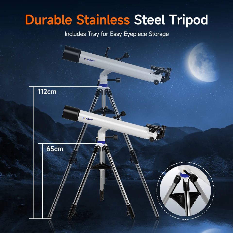 Svbony SV520 90mm Refractor Astronomy Telescope Set for Adults and Beginners Professional Observing the Moon Photography