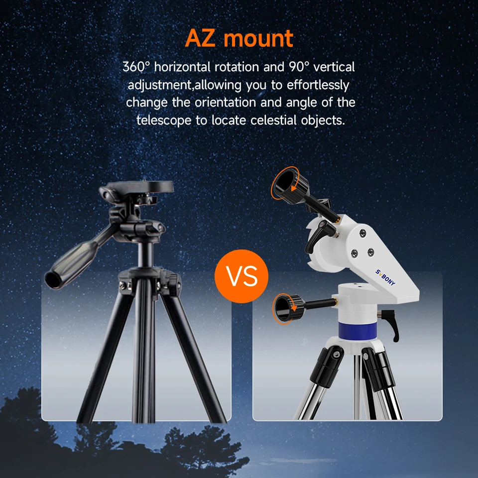Svbony SV520 90mm Refractor Astronomy Telescope Set for Adults and Beginners Professional Observing the Moon Photography