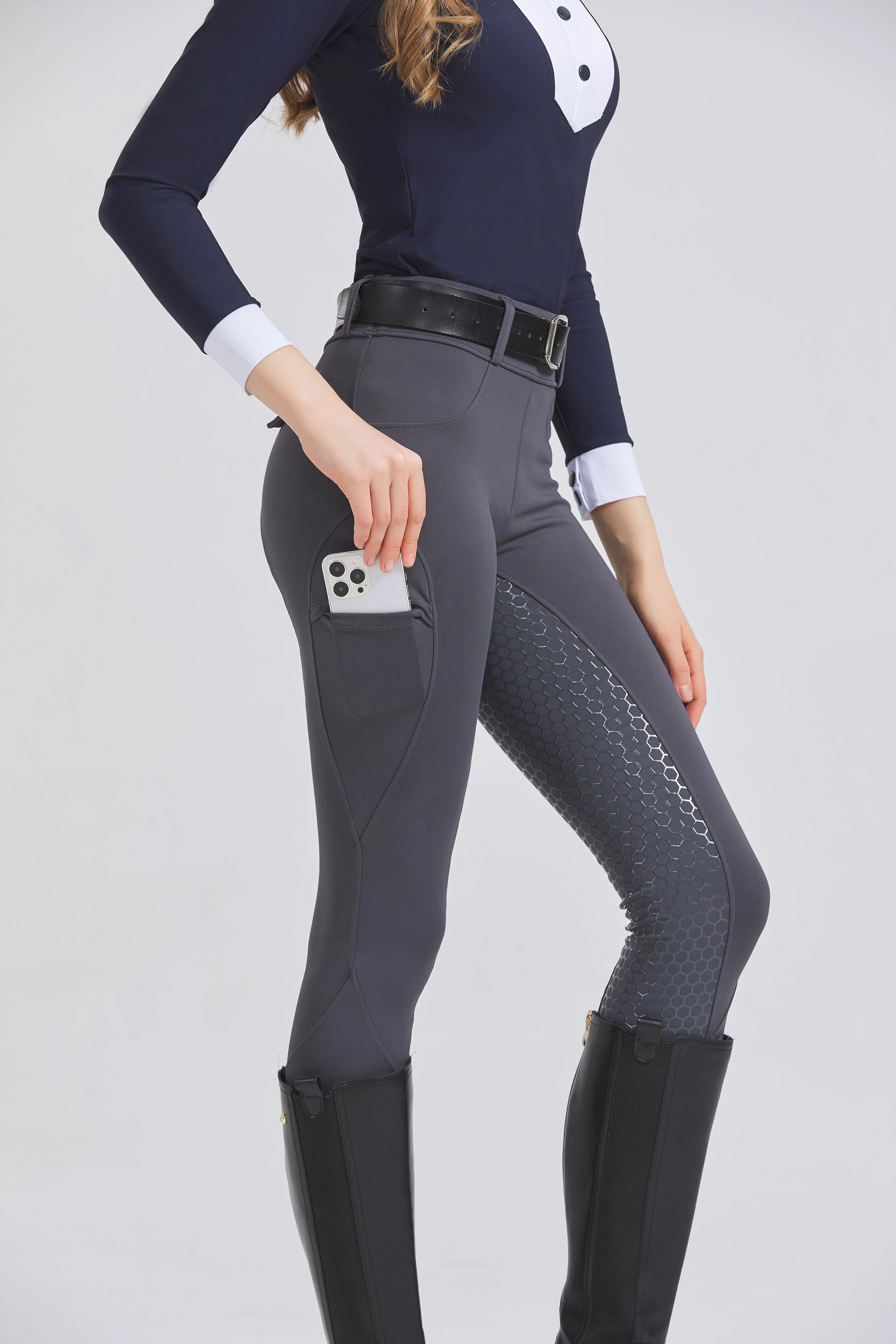 Four Seasons Breeches Women's professional equestrian sports pants riding silicone anti-slip pants wear-resistant high-elastic t