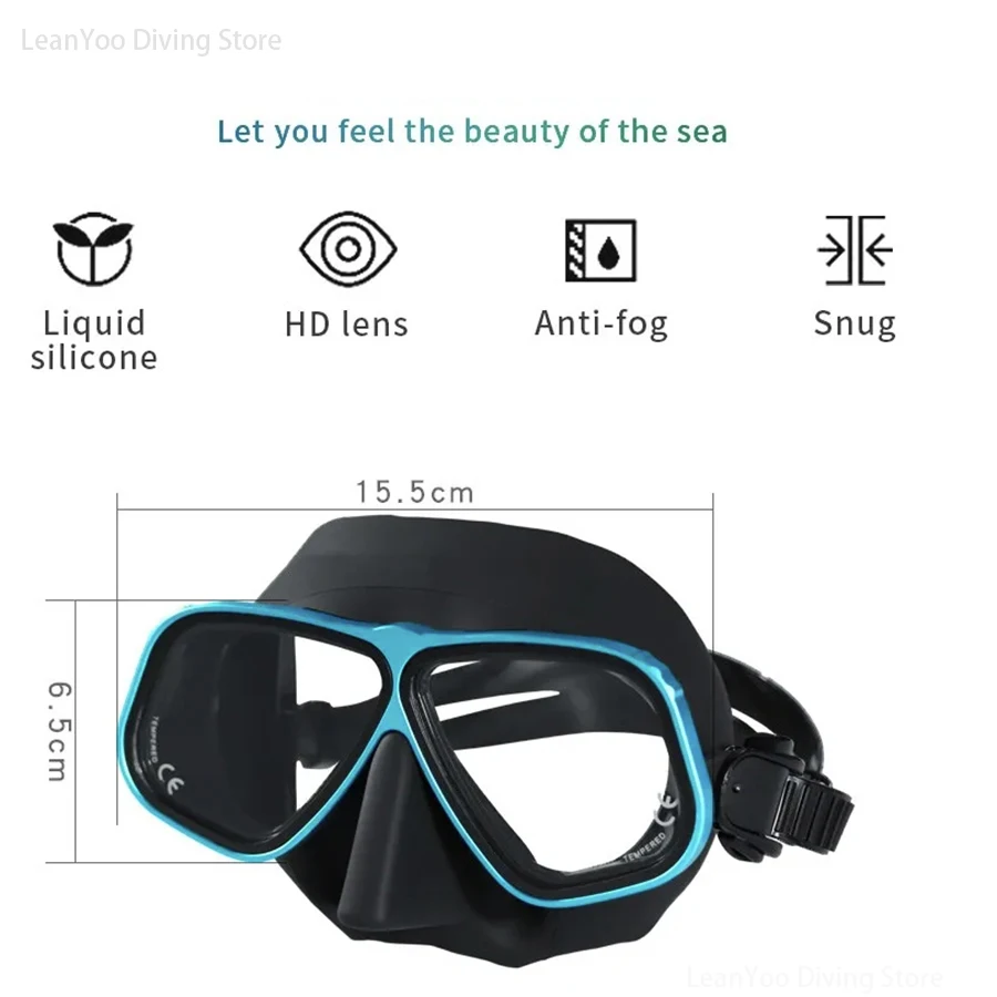 Top Quality Alike Apollo Aluminum Frame Scuba Mask Diving Glasses Soft Silicone Dive Goggles for Adult Teenager