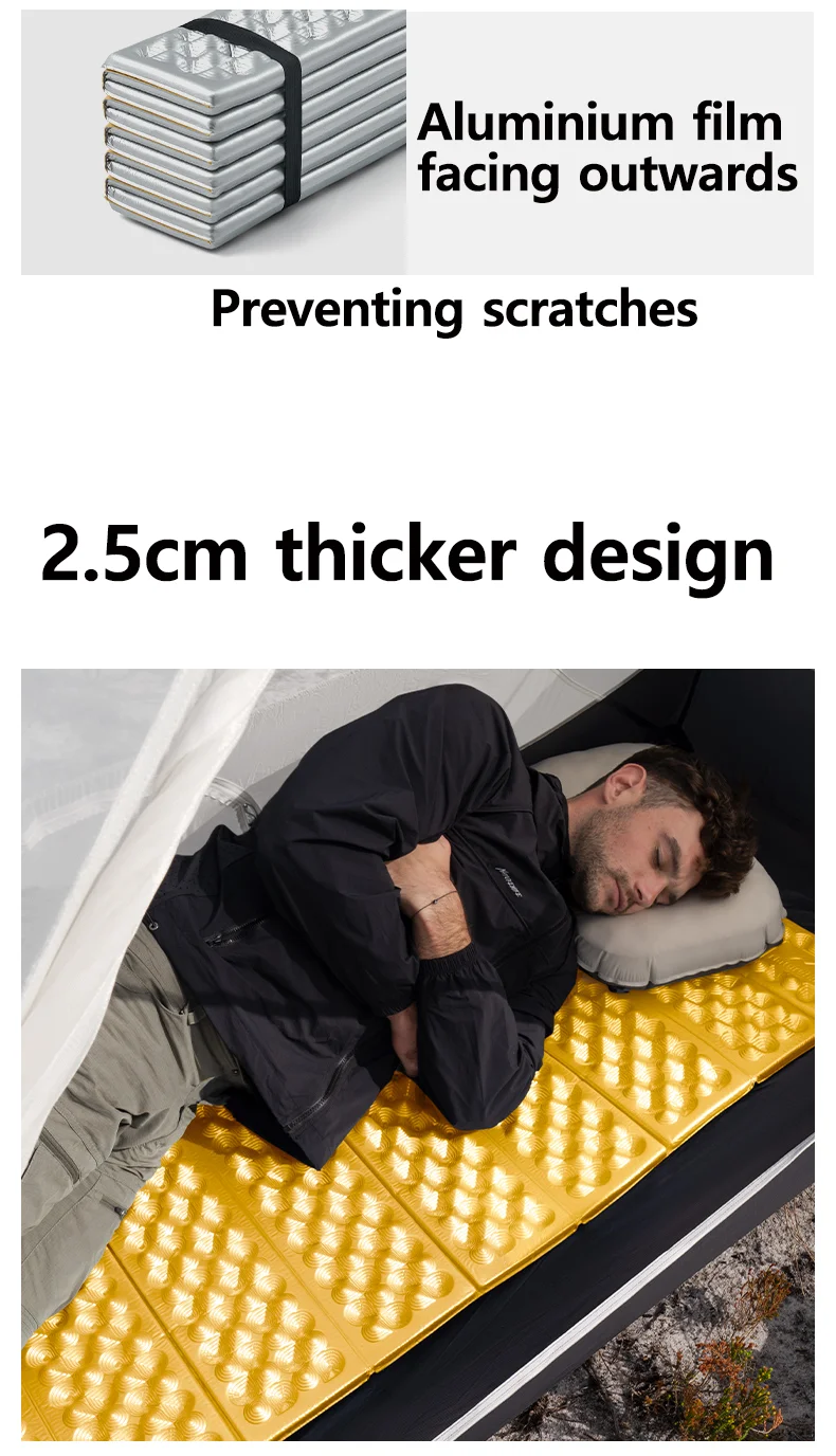 Naturehike Troues R 3.0 Lightweight Portable Folding Square Egg Nest Mat Outdoor 2.5cm Thickened Camping Fishing Picnic Mat