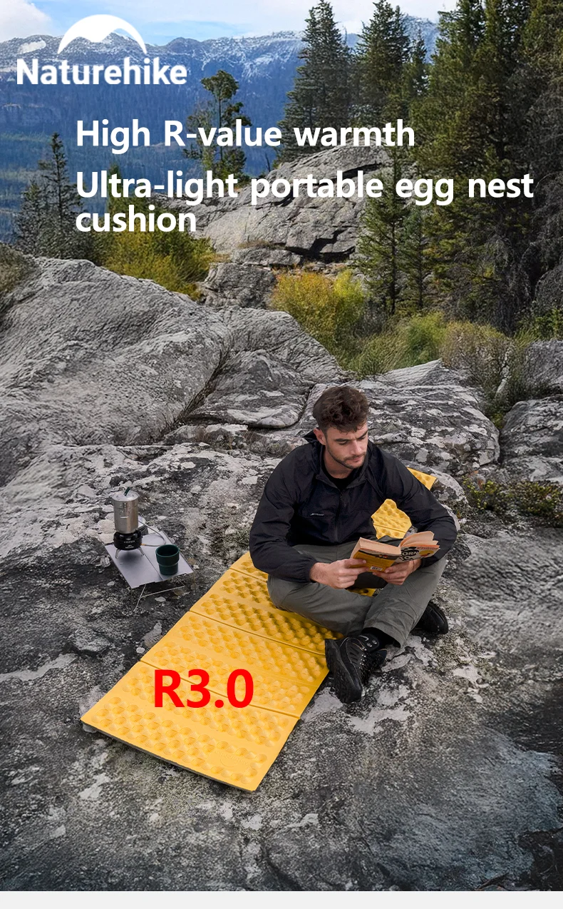 Naturehike Troues R 3.0 Lightweight Portable Folding Square Egg Nest Mat Outdoor 2.5cm Thickened Camping Fishing Picnic Mat
