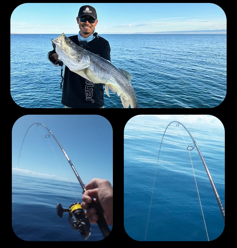 PURELURE New LUBINA Pro Spinning Rod For Bass High Carbon Long Throwing Fishing Rod In FUJI Accessories, Plus Spinning Reel