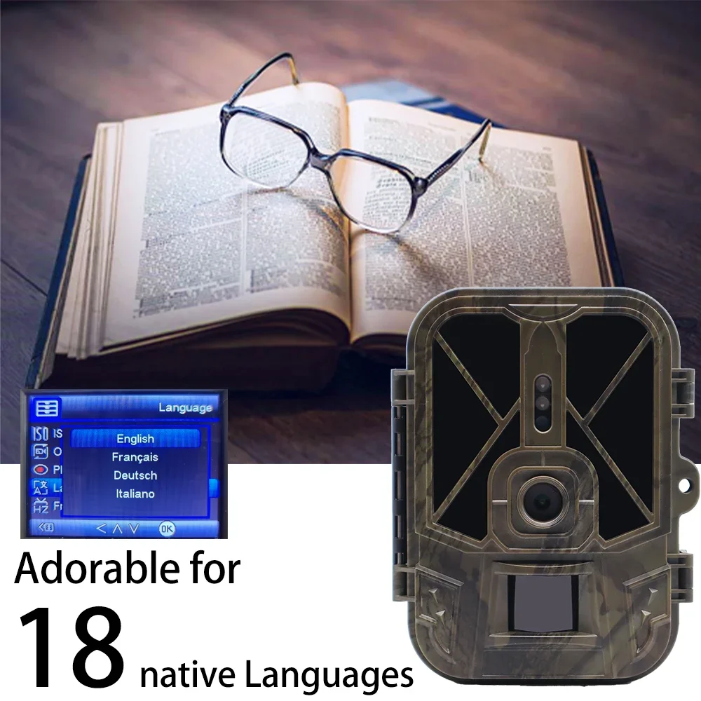 Night Vision Hunting Camera 4G Tracking with App Control 8000mAh Li-Battery 120° Detection Cloud Service Wireless Game Scout Cam