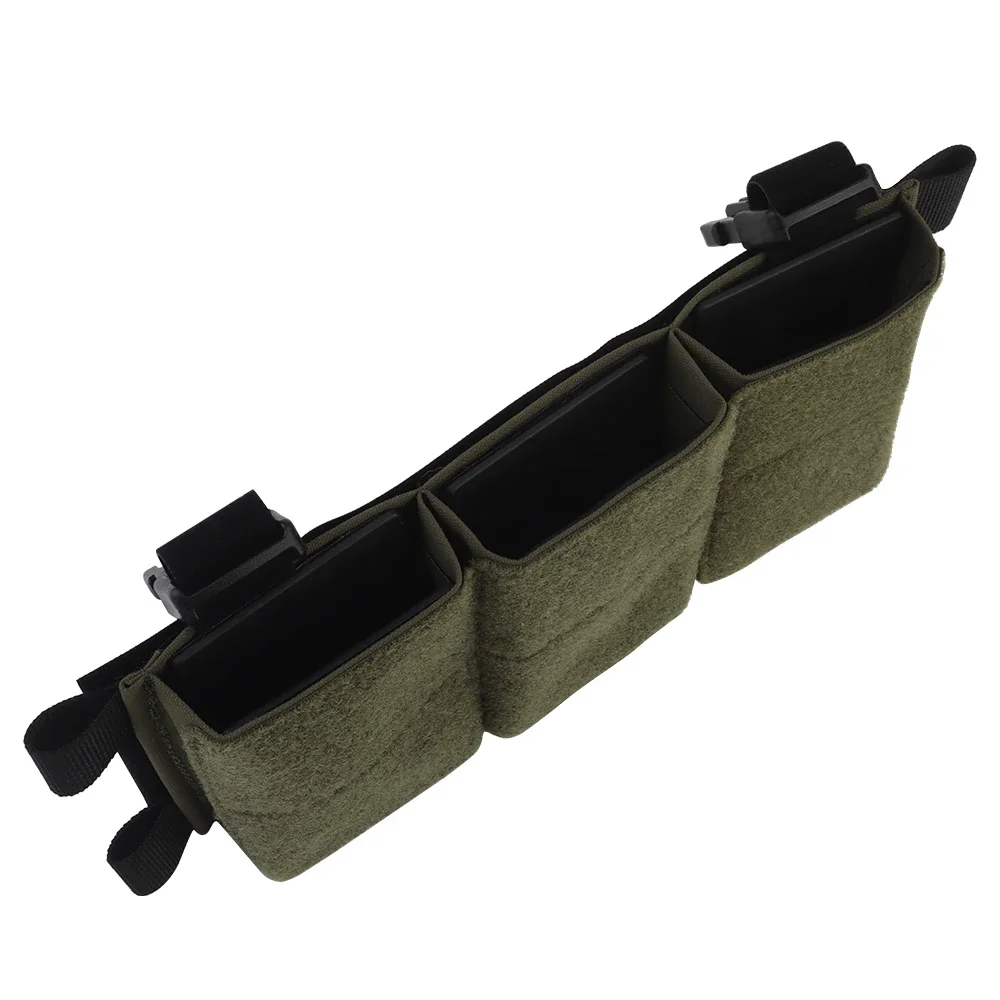 Triple Pouch 5.56/7.62 Panel Open Top Holder Airsoft Vest Plate Carrier Accessories with Hook Backing