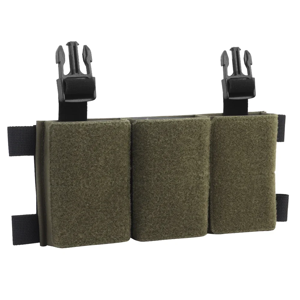 Triple Pouch 5.56/7.62 Panel Open Top Holder Airsoft Vest Plate Carrier Accessories with Hook Backing
