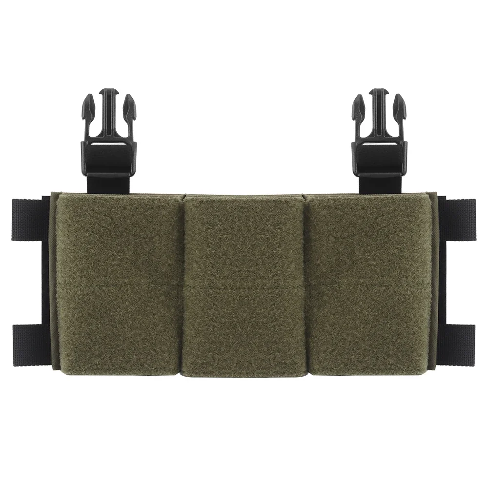 Triple Pouch 5.56/7.62 Panel Open Top Holder Airsoft Vest Plate Carrier Accessories with Hook Backing