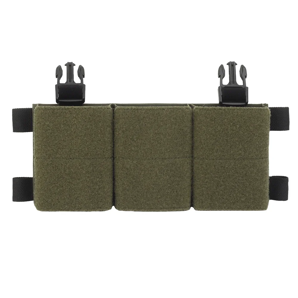 Triple Pouch 5.56/7.62 Panel Open Top Holder Airsoft Vest Plate Carrier Accessories with Hook Backing