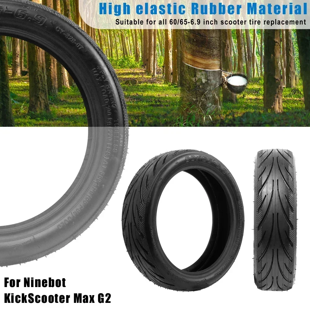 60/65-6.9 10Inch Tubeless Rear Jelly Tire For Ninebot By Segway Max G2 G65 Electric Scooter Vacuum Outer Tyre Accessorie