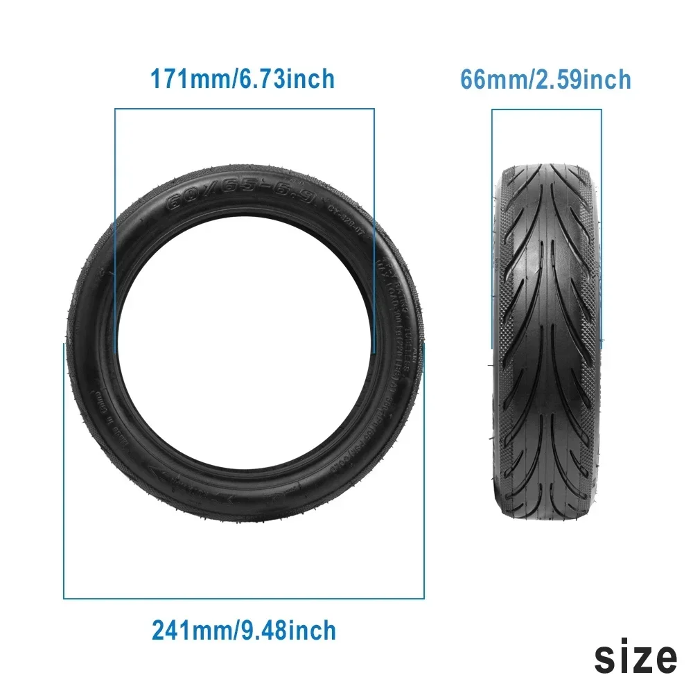 60/65-6.9 10Inch Tubeless Rear Jelly Tire For Ninebot By Segway Max G2 G65 Electric Scooter Vacuum Outer Tyre Accessorie