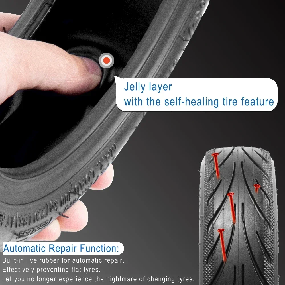 60/65-6.9 10Inch Tubeless Rear Jelly Tire For Ninebot By Segway Max G2 G65 Electric Scooter Vacuum Outer Tyre Accessorie