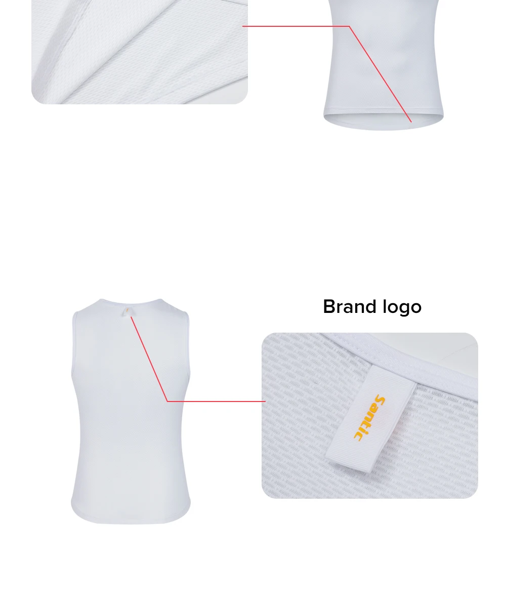 Santic Cycling Vest Lightweight Cycling Quick Drying Vest Breathable Bike Short Sleeved Sports Running Base Shirt