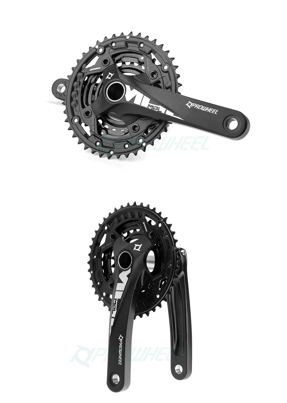 PROWHEEL Mountain Bike Triple 3X9S/3X10S/3X11S Crankset 24/32/42T 3S Hollow Integrated Sprocket MTB Crank Bike Parts