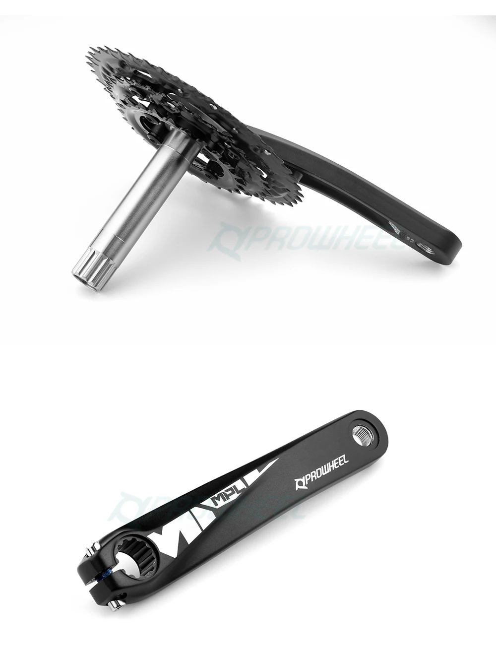PROWHEEL Mountain Bike Triple 3X9S/3X10S/3X11S Crankset 24/32/42T 3S Hollow Integrated Sprocket MTB Crank Bike Parts