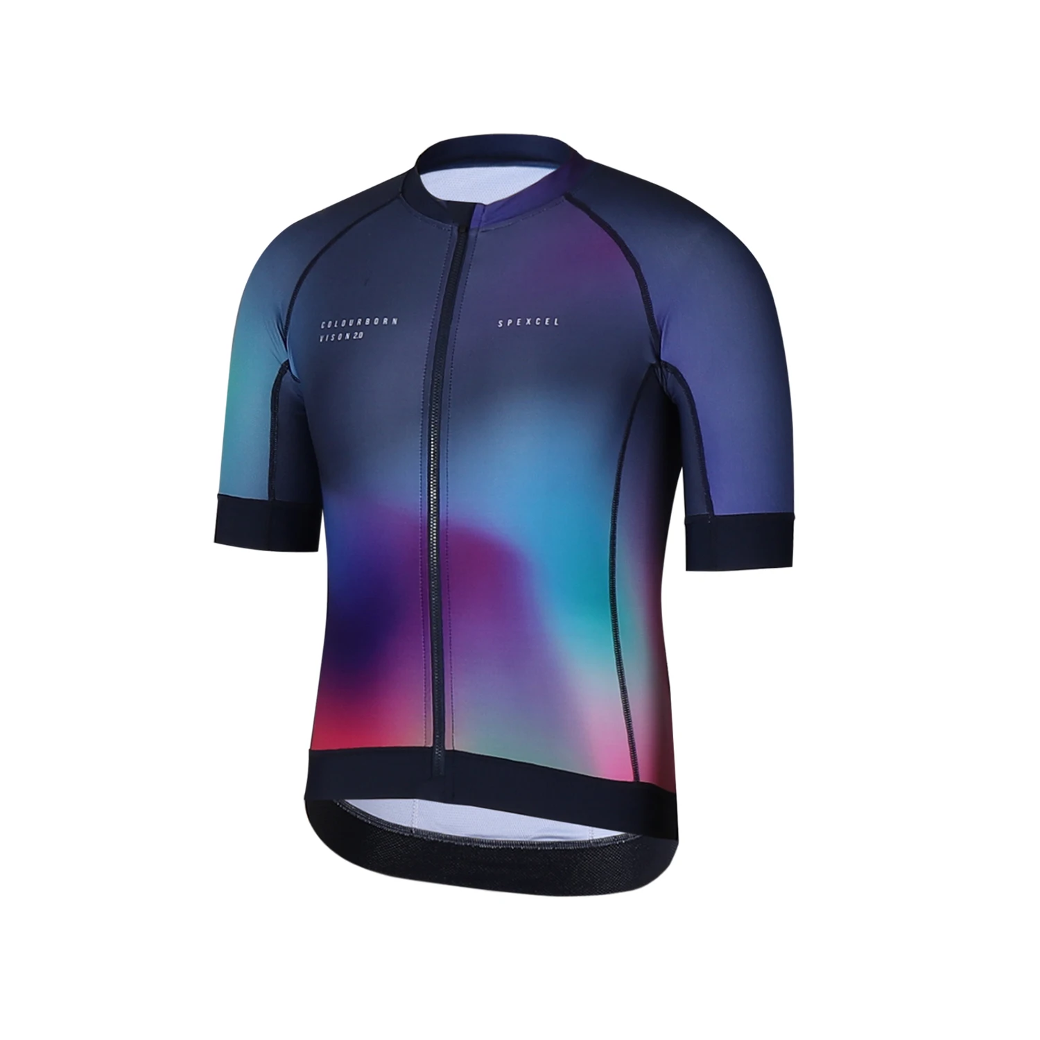 SPEXCEL 2022 Aero Race Fit Colourburn vision 2.0 Short Sleeve Cycling Jersey Lightweight fabric for Man And Women Purple