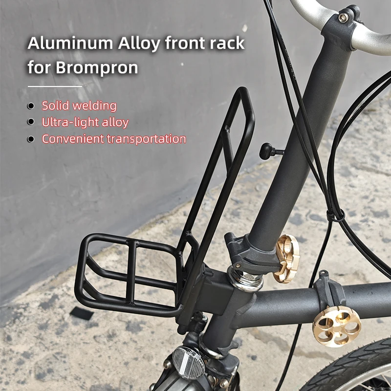 Aluminum Alloy Front Rack for Brompton Bike Bag Front Lightweight Shelf Luggage rack