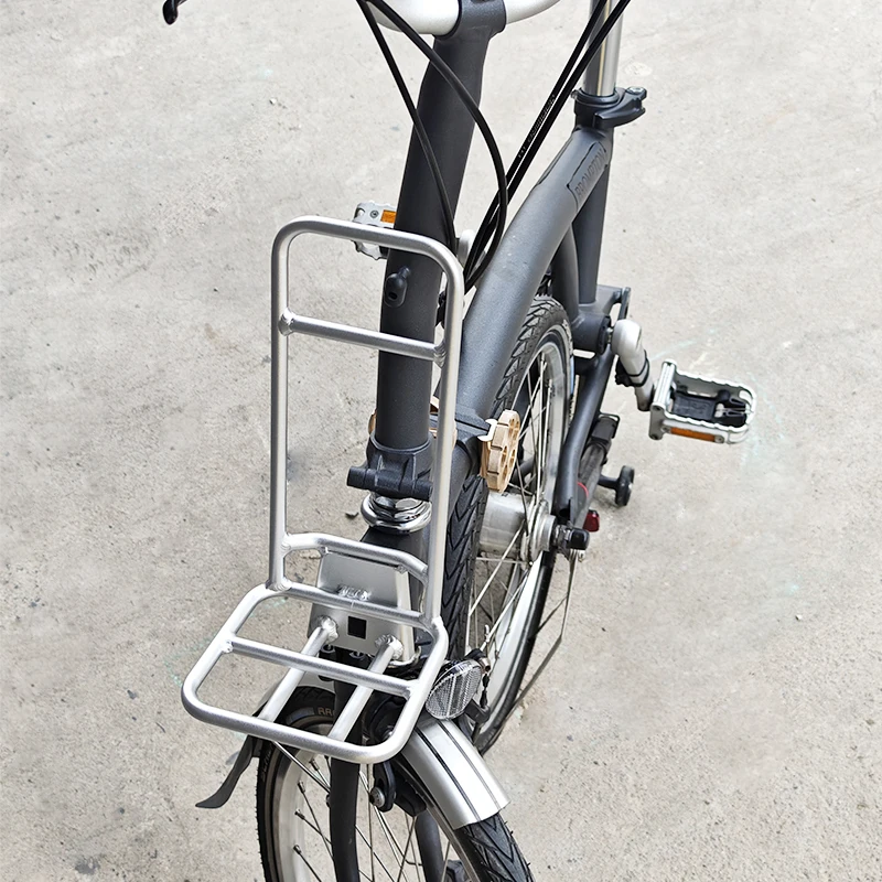 Aluminum Alloy Front Rack for Brompton Bike Bag Front Lightweight Shelf Luggage rack