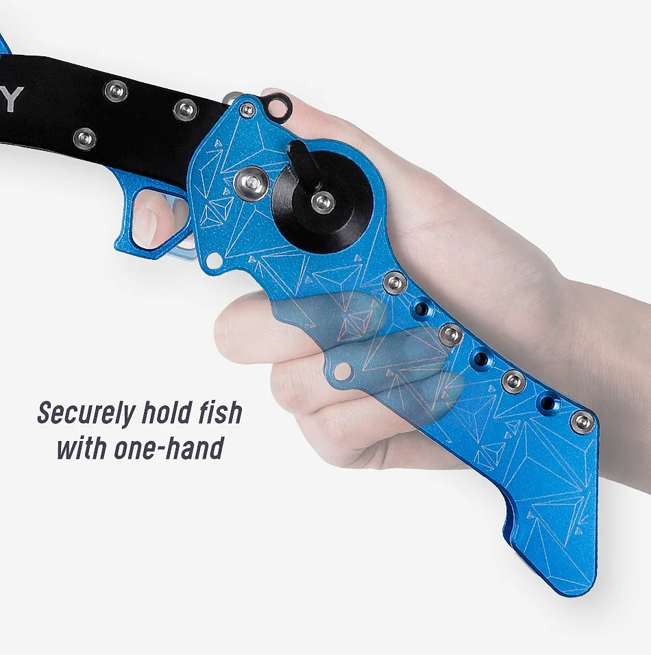 Noeby New Collapsible Fishing Grip Aluminium Alloy Fish Lip Grip Fish Hook Controller Adjustable with Connect Ring Fishing Tool