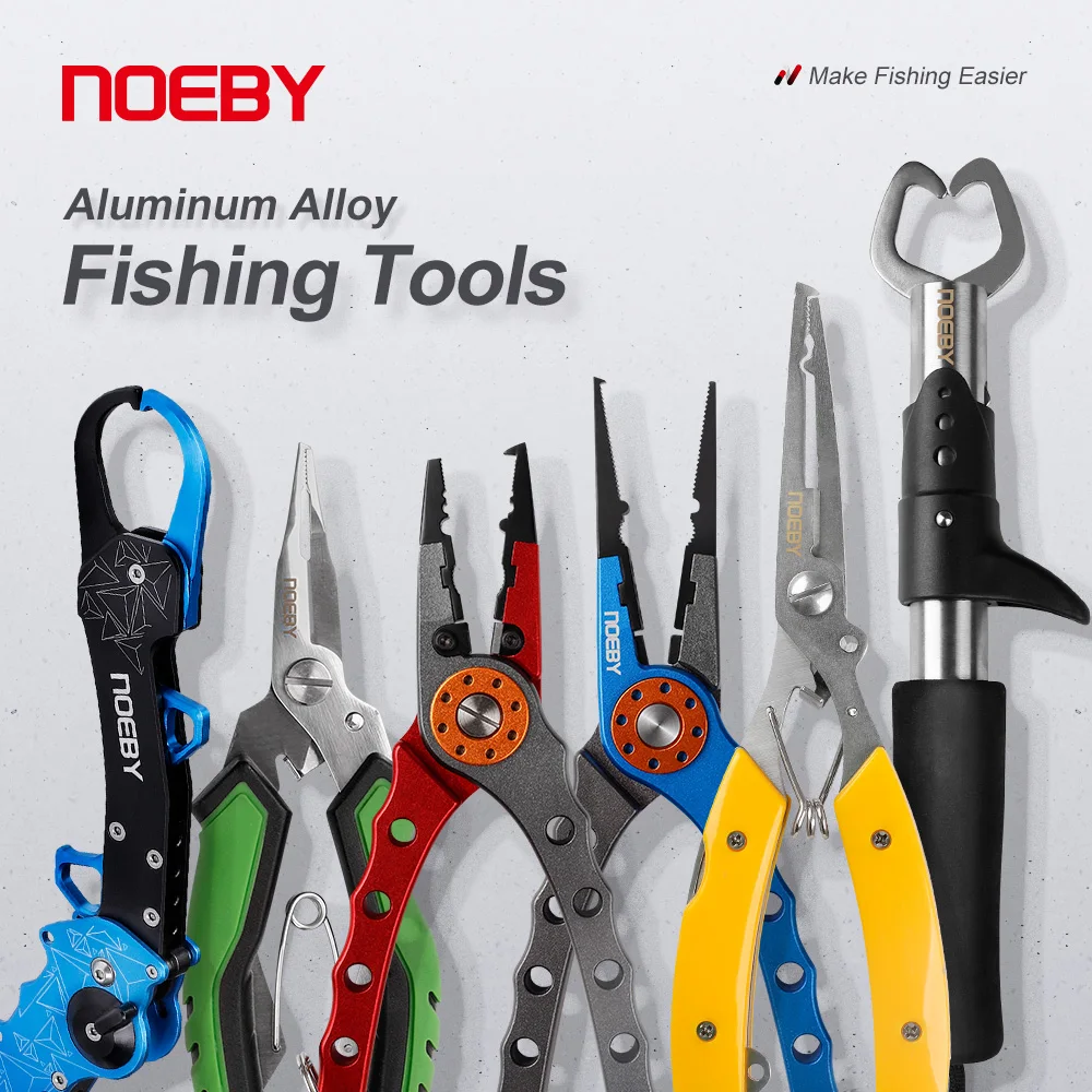 Noeby New Collapsible Fishing Grip Aluminium Alloy Fish Lip Grip Fish Hook Controller Adjustable with Connect Ring Fishing Tool