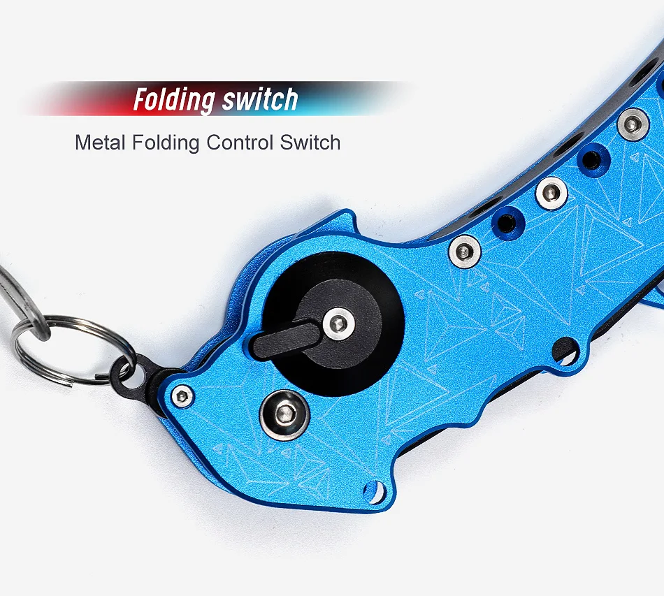 Noeby New Collapsible Fishing Grip Aluminium Alloy Fish Lip Grip Fish Hook Controller Adjustable with Connect Ring Fishing Tool