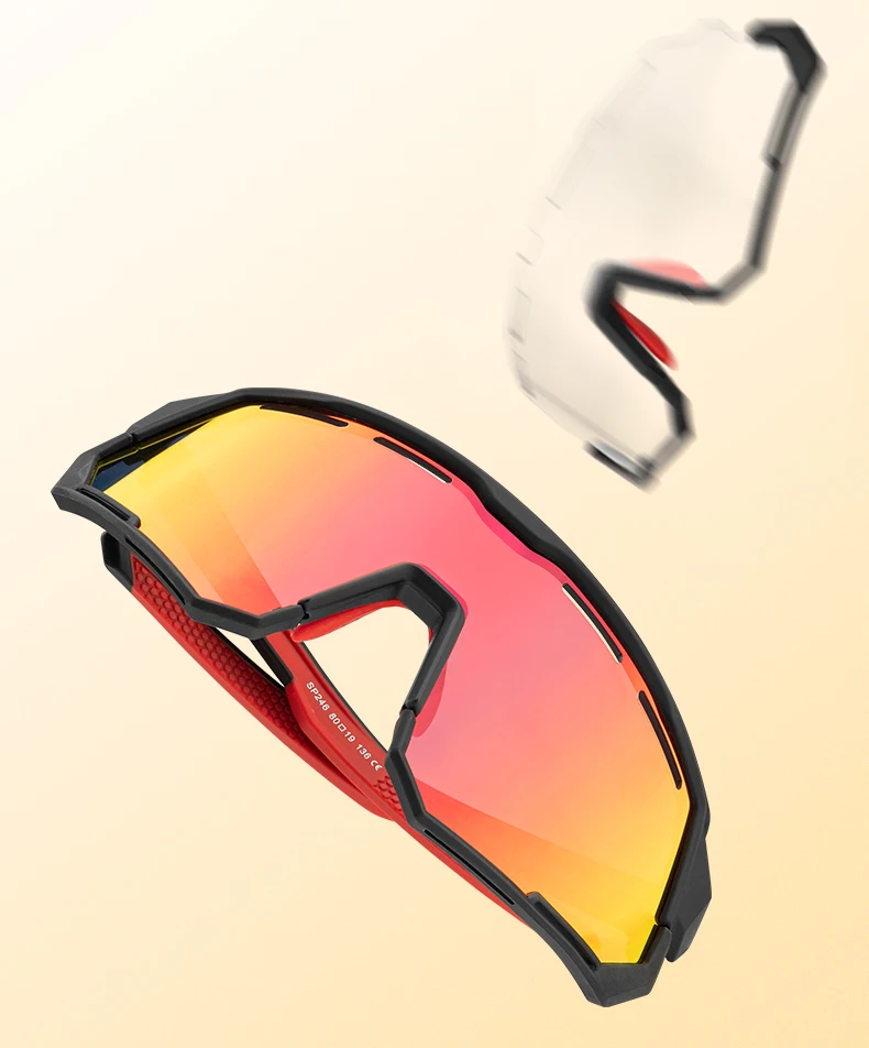 ROCKBROS Bicycle Glasses Polarized Photochromic Ultra-light Comfortable Bike Eyewear Non-slip TR90 Sunglasses Cycling Equipment