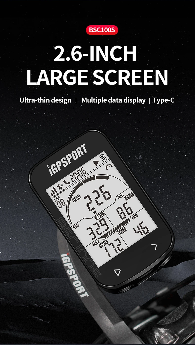 IGPSPORT Bicycle Computer BSC100S Computer BLE Bluetooth ANT Waterproof Wireless Bike Stopwatch MTB Road Cycling Bike Computer