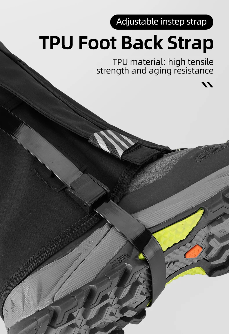 ROCKBROS Waterproof Outdoor Hiking Walking Climbing Hunting Snow Legging Gaiters Ski Gaiters Covers Leg Protection Guard