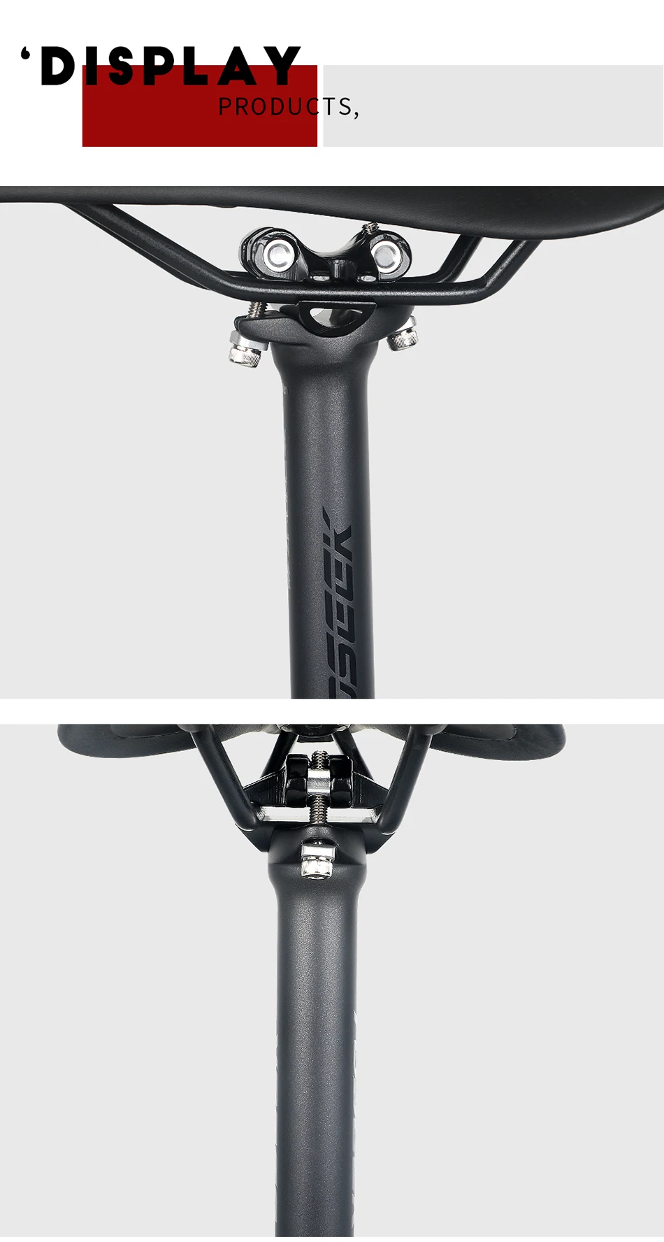 TOSEEK ZF-One Carbon Seatpost 27.2/30.8/31.6mm Matte Black MTB/Road Bike Seat Post Length 280mm Seat Tube Bicycle Parts