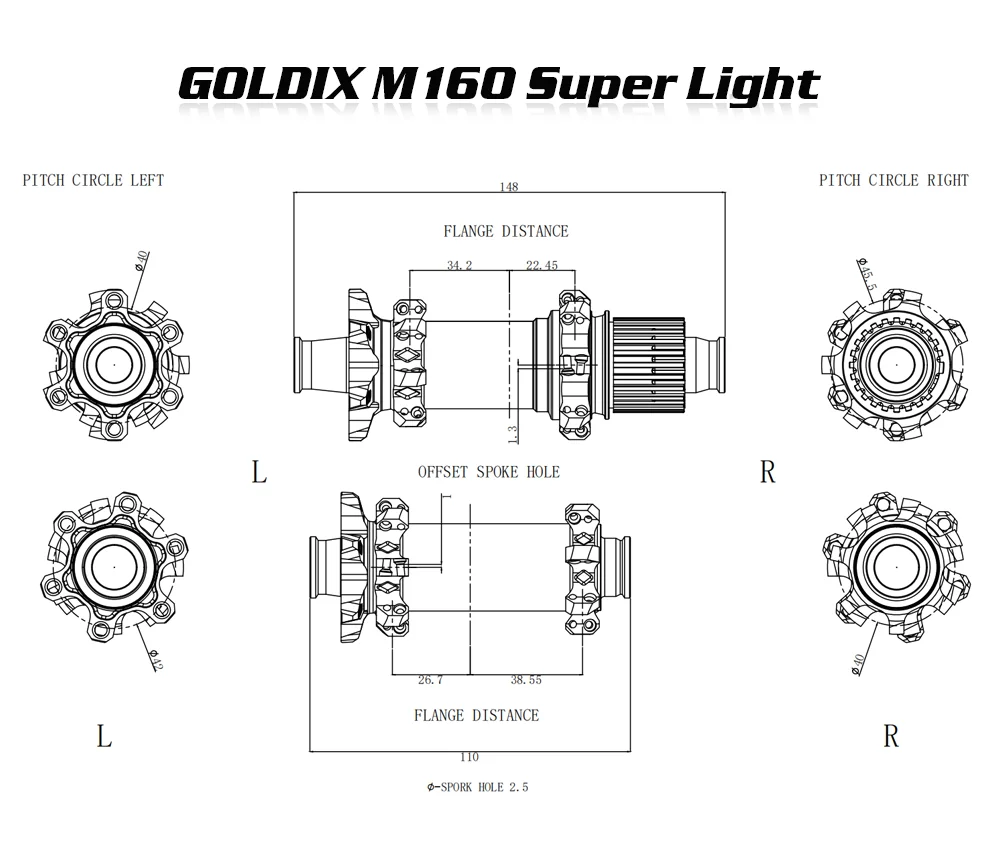 GOLDIX M160 Super Light MTB BOOST Hub 6 Bolt Center Lock Disc 28H Ratchet 72T Mountain XD Class Bike Hub for SHIMANO 11 12 Speed