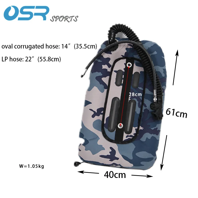Light Weight Scuba Diving Buoyancy Compensator BCD Donut 23 Pounds Wing Only for Backmount Inflator Device for Divers