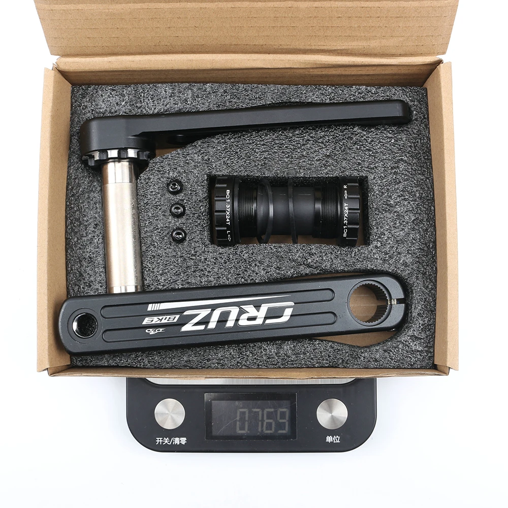 CRUZbike Road Bike Crankset 155/160/165/170/172.5/175mm Crank 9/10/11/12 Speed Double Chainring with Bottom Bracket
