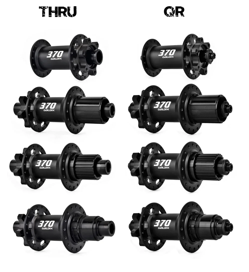 GOLDIX GDX370 32H Bicycle Hub Sealed Bearing 6-bolt Disc Brake J-Bend 32 Holes Ratchet 36T BOOST MTB Hub for Shimano SRAM