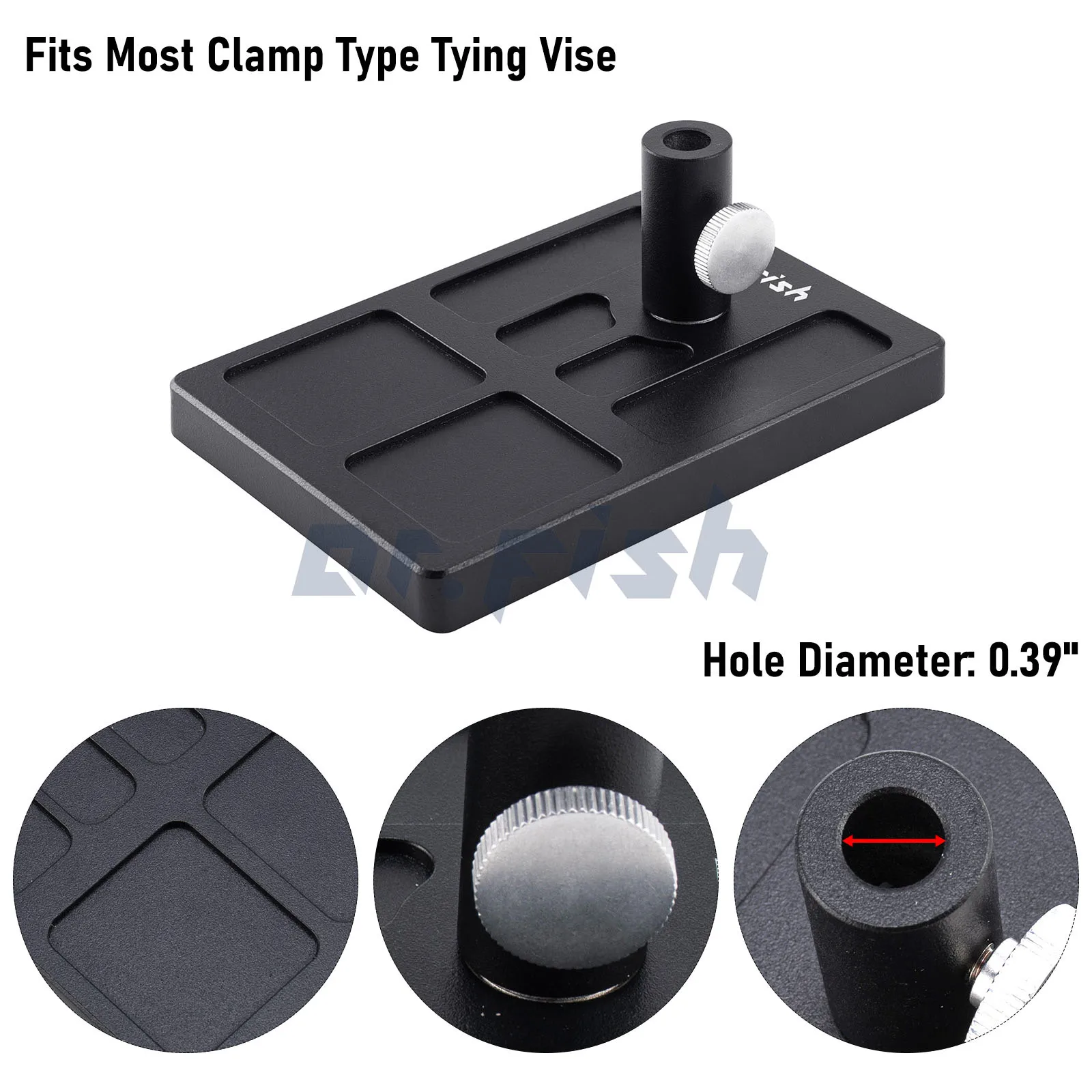 360 Degree Rotary Fly Tying Vise Stainless Steel Aluminum C-Clamp Mount 40Cr Hard Jaws Fishing Flies Tying Tool Material